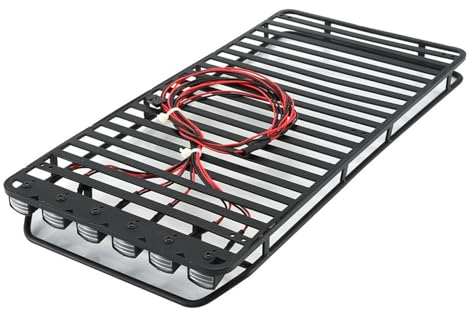 GAOINTELL Realistisches Crawler Dachgepäck Für Einfache Kits Mit LED Licht Austauschbares Teil Für Entferntes Dachgepäckträger Gepäck Dachgepäckträger Zubehör Dachgepäckträger Maßstab 1:10