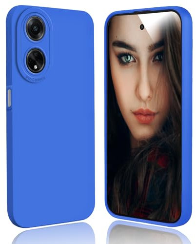 DESSEN Cover per Oppo A98 5G - Silicone Custodia Antiurto Protezione Fotocamera Case Sottile e Morbida TPU Bumper Antishock Anti-Impronte, Blu Scuro