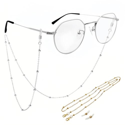 JEYORZY 2pcs Catenina Portaocchiali, Accessori per Occhiali, Catenina Glamour e Piacevole da Indossare per Occhiali Donna Catenina Occhiali Catena Occhiali da Antiscivolo Cinturino