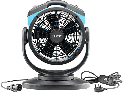 XPower Ventilador de nebulización para exteriores, oscilante, resistente, potente de alta velocidad, ideal para camping, patios, picnics y más (FM-68)