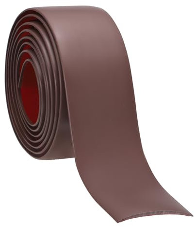 PATIKIL 50mmx2m Übergangsprofil Selbstklebend Fußbodenleisten, Kaffee Weichsockelleiste Selbstklebend Übergangsleiste Böden, Kantenschutz Abdeckleisten für Fußböden Fliesen Laminat Decke