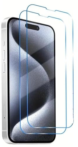 cosmetics beauty love IPhone 15, Pro, Max, Plus, Ultra Screen Protector, 2-Pack, Tempered Glass Film, Impact-Protection, Anti-Shatter, Anti-Scratch, Lifetime Protection Support