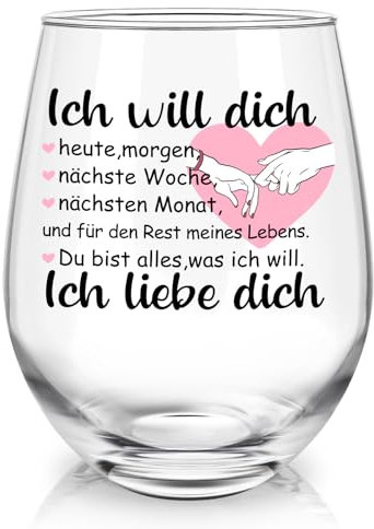 Joymaking Weinglas für Partner - Valentinstag Geschenke für Sie und Ihn, Besondere Freundin Liebes Glas 17oz