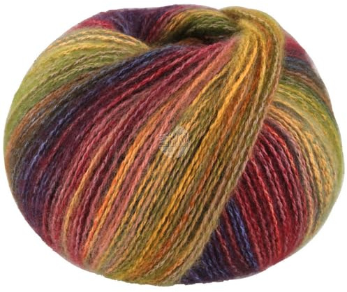 LANA GROSSA Gianna | Baumwolle, weichen Merino- und Kaschmirfasern | Handstrickgarn aus 80% Cotton (Bio), 15% Virgin Wool (Merino) & 5% Cashmere | 50g Wolle, Stricken & Häkeln | 180m Garn FB 10
