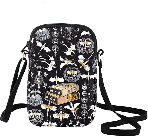 LEVLO 4th Wing Crossbody Bag Dragon Rider Gift Iron Flame Dragon Rider Shoulder Bag 4th Wing Bookish Merch