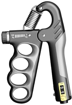 Allenatore di forza della presa regolabile (5-100 kg) – Design ergonomico per avambraccio/dito rafforzamento atleti/musicisti/riabilitazione
