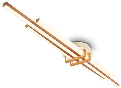 BRILONER - LED Ceiling Light with Warm White Light, Corner Profiles, LED Light, Ceiling Lights for Living Room, Ceiling Lights Bedroom, Ceiling Light Lounge, 98 X 16 X 7.5 cm, Coffee
