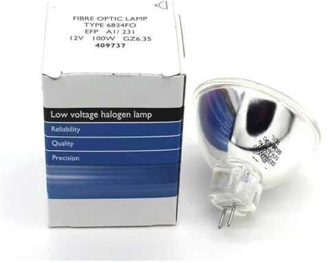 6834FO EFP Halogen Bulb, 12V 100W A1/231 GZ6.35 Base Medical Microscope Endoscope Projection Lamp (1PC, 409737)