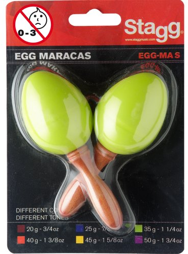 STAGG 1Paar Egg Maracas grün
