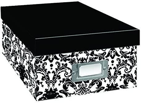 Pioneer Foto Alben b-1bw/CHEV Chevron Design Foto Aufbewahrungsbox Damask Design