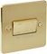 KNIGHTSBRIDGE FP1100BB Flat Plate 10AX 3 Pole Fan Isolator Switch-Brushed Brass, 230 V