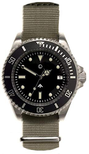 MWC Swiss Quartz 300m Edelstahl Submariner NATO Gewebe Militär Herrenuhr