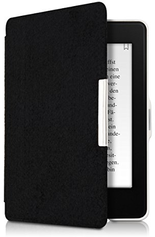 kwmobile Hülle kompatibel mit Amazon Kindle Paperwhite - Filz Stoff eReader Schutzhülle Cover Case (für Modelle bis 2017) - Schwarz