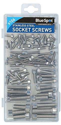 Metric Stainless Steel Allen Hex Cap Bolt Set Screw M4 - M10 106pc Assortment