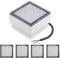 ledscom.de 5 Stück LED Pflasterstein Bodeneinbauleuchte CUS für außen, IP67, eckig, 10 x 10cm, warmweiß