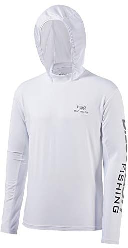 Bassdash Herren Kapuzenpullover Shirt Sonnenschutz UPF50+ UV Pullover Langarm Hoodie für Angeln Rash Guard