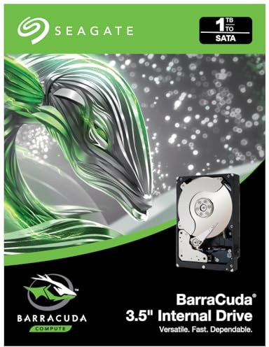 Seagate Discos Duros Marca Modelo Barracuda ST1000DMA10 - Disco Duro - 1 TB - Interno - 3.5 - SATA 6Gb/s - búfer: 64 MB