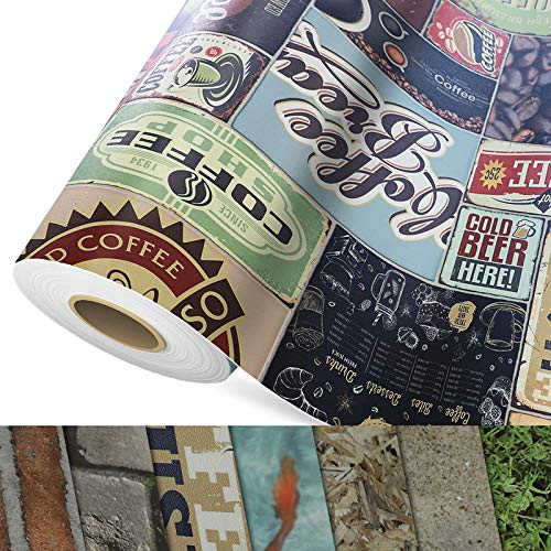 CV Bodenbelag Coffee Time - extra abriebfester PVC Bodenbelag (geschäumt) - Foto-Druck Coffee Time - Oberfläche strukturiert - Meterware (100x100 cm)