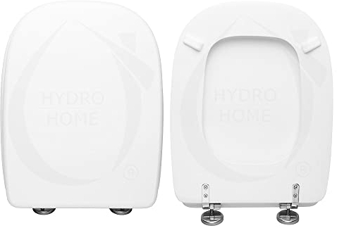HYDRO HOME Abattant WC Selecta HATRIA compatible avec WC en bois recouvert de 2 mm de résine, tablette WC avec charnières de fixation par le bas fabriqué en Italie
