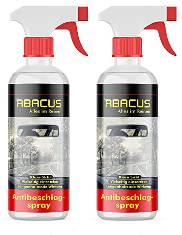ABACUS® Antibeschlagspray, Antibeschlagmittel, Antibeschlag-Spray, Antibeschlag-Auto, Antibeschlag KFZ – Antibeschlagspray 2X 300 ml (7657.2)