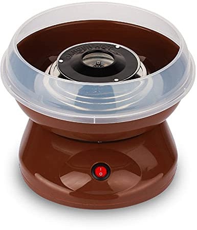 Fiunkes Vintage Hard and Sugar Free Countertop Cotton Candy Maker Cotton Candy Machine for Girls and Boys Birthday Parties, Children's Day, Christmas Day,Brown