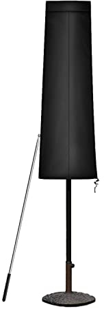 Dokon Doppelsonnenschirm Schutzhülle Wasserdicht Hülle für Doppelschirme bis 460cm, Winterfest UV-Beständig Sonnenschirm Abdeckung mit Stab, Abdeckhauben für Gartenschirm, Ampelschirm (160x50/62cm)