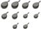 Zite Fishing Karpfenblei Set Angeln – 10 Stück Grundbleie mit Wirbel im Set – Flat Pear Lead, Tropfen-Blei, Wirbelblei – 4 Gewichte 40-115g