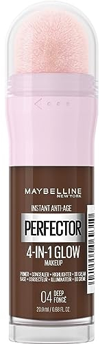 Maybelline New York Instant Anti Age Rewind Perfector, 4-in-1 Glow Primer, Concealer, Highlighter, selbstanpassende Farbtöne, gleicht den Hautton mit einem Glow Finish aus, Farbton:04 Deep