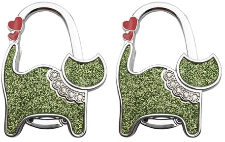 Handbag Hook, Foldable Cute Cat Pattern Portable Table Hook Handbag Hanger for Hanging Purse, Bag, Women Girls Gifts (Type 3)