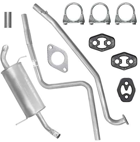 Ferroz Schalldämpferset Abgasrohr Endschalldämpfer Auspuff Endtopf für Ford Fiesta 6 VI MK6 1.4 TDCI