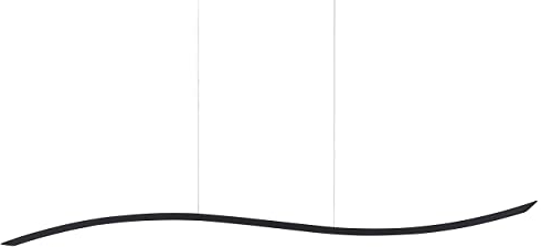 Beliani Hängelampe LED Metall schwarz Wellenform 1-flammig Industrie Design Modern Calao