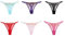 TTPSRY 6 Pezzi Set di Mutandine Slip Donna Pizzo Perizoma Ricamato Mutande Trasparenti Tanga Intimo Sexy Culotte Senza Cuciture
