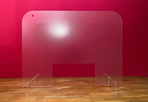 Schön und Wieder Spuckschutz | Schutzwand Büro | Thekenaufsatz | Trennwand Schreibtisch | Büroschirm | Niesschutz auf 4mm Acrylglas in 60x80cm