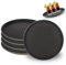 YOUNTHYE Lot de 5 plateaux ronds antidérapants de 28 cm - Plateau de service en caoutchouc pour restaurants, bars, fêtes, rassemblements, maison
