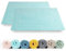 Rinsl Badvorleger Set 2 TLG. | 100% Baumwolle Frottee Duschvorleger 50x70 cm | Badezimmermatte 700 g/m² | Schnelltrocknend Saugfähig Waschbar Aquamarin (Aqua Blau)