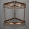 2 Tier Shower Baskets Rust Free Bathroom Caddy Corner Shelves Brass Shower Rack with Hook Holder Bath Tidy Storage Organiser Accessories Wall Mounted Screw in, Rose gold