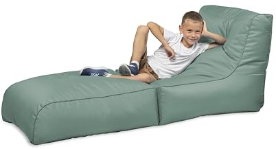 chilly pilley Sitzsack Sofa, Faltbarer Pouf zum Sitzen und Liegen 2 in 1, mit EPS-Füllung, Riesensitzsack, Kinder & Erwachsene, Cord Sitzkissen, viele Farben, pastellmint