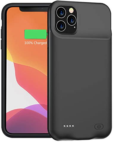 Battery Case for iPhone 11 Pro Max, 10000mAh Ultra Thin Portable Protective Smart Charging Case Compatible with iPhone 11 Pro Max (6.5 inch) Rechargeable Extended Battery Charger (Black)