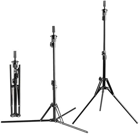 Anstar Trepied Perruque, Support Perruque de Tete a Coiffer Réglable Trépied Pliable Inversé Réglable Pour Perruque (19-61Inch)