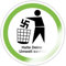 Spreadshirt Halte Deine Umwelt Sauber Gegen Rechte FCK NZS Sticker, max. 10x10 cm, 10 x 10 cm, Weiß glänzend