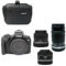 KamKorda Camera Bag + R50 Mirrorless Camera + RF-S 18-45mm + RF-S 55-210mm + RF 50mm f/1.8 STM lenses, 24.2MP APS-C CMOS Sensor, UHD 4K Video + 2 Year Warranty