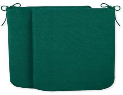 CHELY INTERMARKET Cojines de sillas 40x40x3cm Set de 2/4/6 Unidades para Cocina, Salon y terraza (2, Verde, 40x40cm)