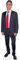 Mario Kempes (Red Tie) Pappaufsteller mini
