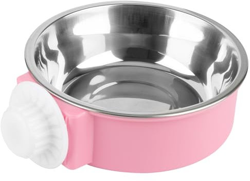 Rumyve 2-in-1 Dog Cage Hanging Bowls,Water Bowl For Dog Crate,Removable Stainless Steel Hanging Pet Cage Bowl Food & Water Feeder Coop Cup for Cat