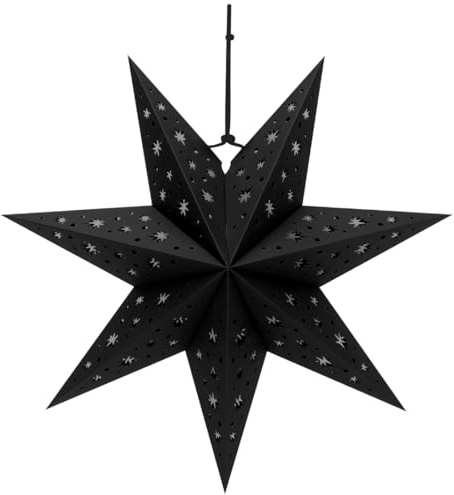 Weihnachtsstern Papiersterne, 45cm Papiersterne Weihnachten, 7 Zackig Papierstern zum Aufhängen, Papier Faltsterne Weihnachten, Papier Sterne für Weihnachts Fenster Deko Hochzeit Geburtstag Tischdeko