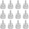 sourcing map 12pcs M3x8mm Knurled Thumb Screw Computer Case Threaded Hand Tighten Screws Aluminum Alloy for PC Case, Cement White