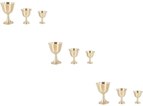 Amosfun 9 Pezzi Culto Di Bicchiere Di Vino Tazza Di Vino Reale Calice Calice Tazza Per Bere Di Bevande Tazze Sacre Ornamento Della Retrò Da Tavolo