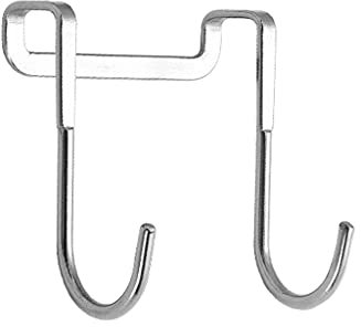 Psdndeww Edelstahl-Türgarderobe, S-förmiger Haken für Mantel, Hut, Handtuch, Aufbewahrung, Küche, Badezimmer, unsichtbar