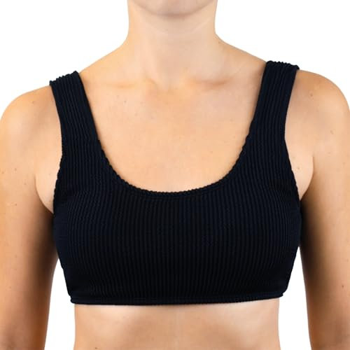 MYLILY Bikini Donna Mare Sportivo a Costine | Costume Con Top Scollo a U