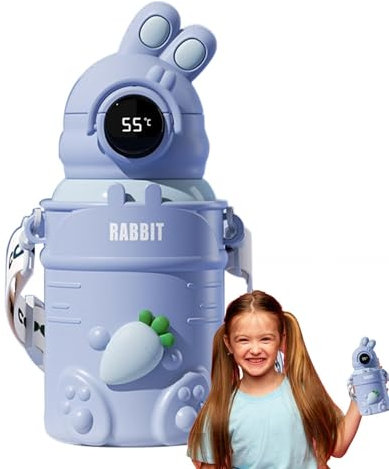 Botella de agua, botellas calientes de agua, botellas de dibujos animados, botellas aisladas, acero inoxidable taza, con 500 ml de botella de agua aislada de dibujos animados y botella de agua de